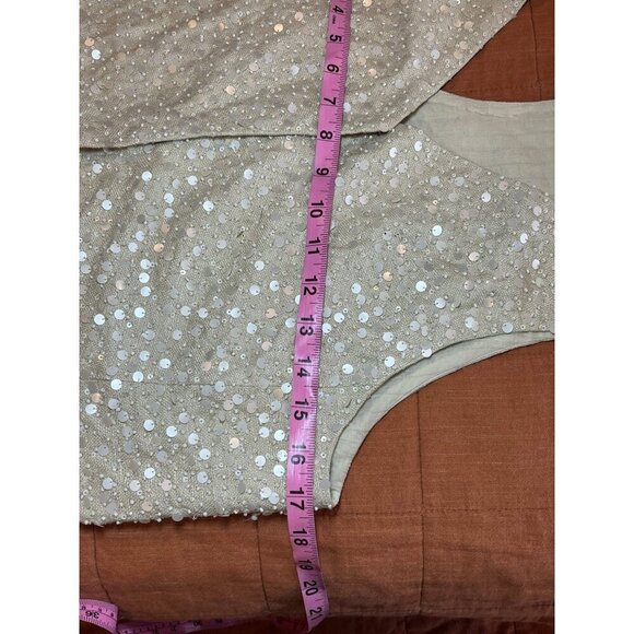 Eileen Fisher MATKA Sequin Encrusted Silk Vest Women Size Small - Picture 6 of 8